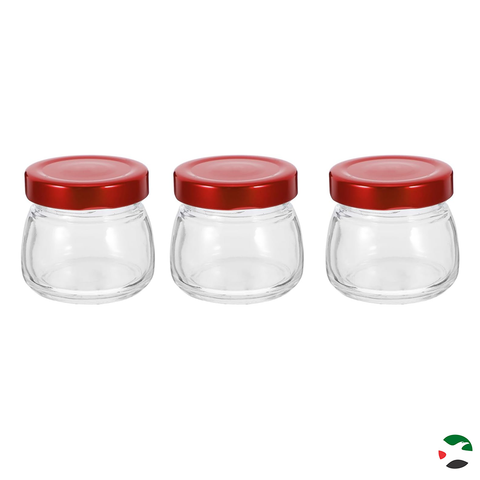 Willow 12Pcs Airtight Glass Canister, Glass Food Storage / Honey Jar with Lid Honey Bee Pot for Home Kitchen