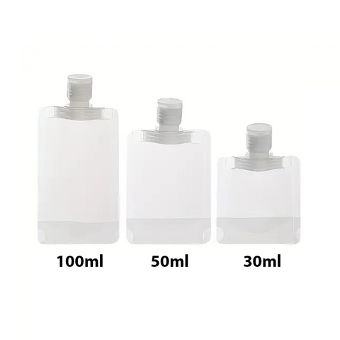 Willow 12pcs Portable Disposable Travel Pouches for Packing Sauces, Cosmetics, Shampoo, Lotion, Shower Gel and Toiletries.
