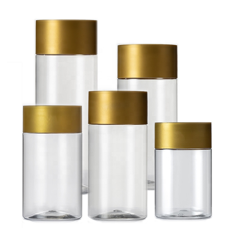 Willow Clear PET Plastic Packing Tube Bottle for Biscuits Cookies Spice & Nuts (300ML) 240 Pcs / Carton