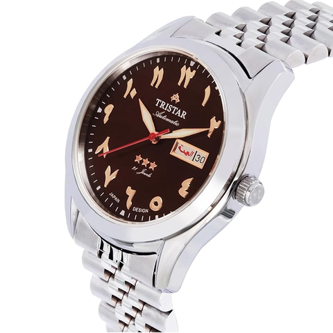 Tristar BA Series Men's Automatic Watch Arabic Numeral Dial Bracelet Wrist Watch for Men