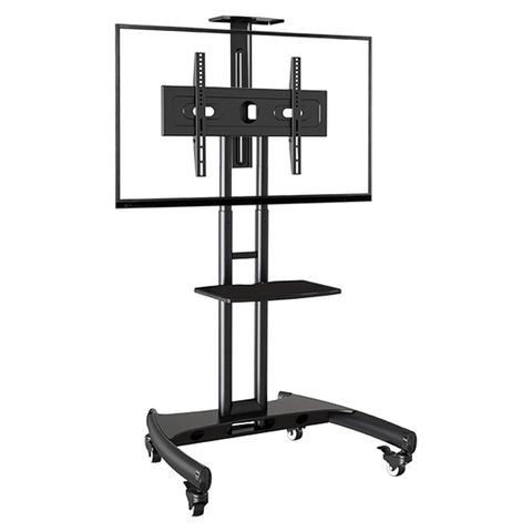 Professional Rolling Mobile Stand for Large TV Presentation Rooms and Video Conferencing