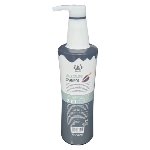 TREE CITY Black Sesame 2in1 Plant Extract Shampoo (720mlx2 Pc Pack)