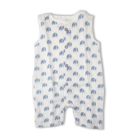 Cina Maree 2Pc Pack 100% Organic Cotton Rompers Natural Herbal Dyes  (0-3Months)
