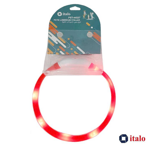 ITALO Light Up Dog Collars - Rechargeable Lightweight Glowing Puppy Collar