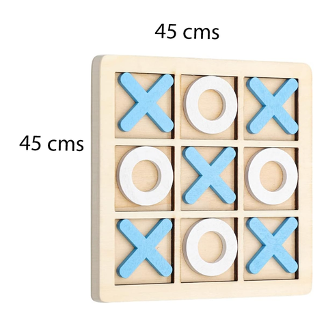 Olmecs (45x45 Cm) Tic Tac Toe Game, XO Wooden Board Game