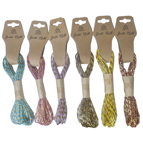 Multicolour Dori Used in Art & Craft Also Used in Blouse Hanging (Multipurpose Use Dori) Lace Reel Lace Reel (Pack of 12) (5 M)