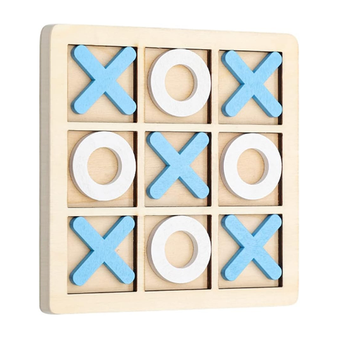 Olmecs (45x45 Cm) Tic Tac Toe Game, XO Wooden Board Game