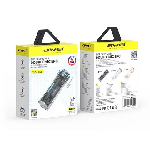 Awei T77 Bluetooth Earbuds with Microphone
