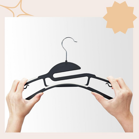 Willow Heavy Duty Plastic Hangers with Rubber Pads (50Pc Pack)