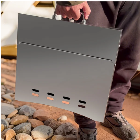 Olmecs Portable Folding BBQ Stove Charcoal Grill with Handle Stainless steel
