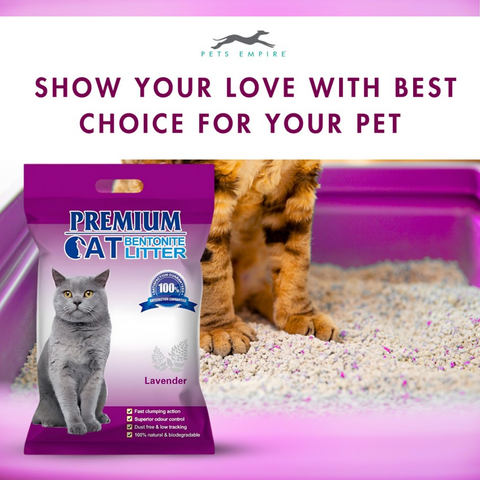 Premium Bentonite Cat Litter Lavender 20L