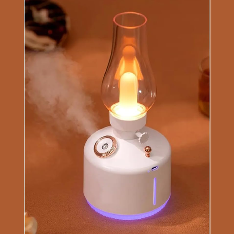 Retro Air Humidifier Vintage  Night Lamp Nano Mist Sprayer Aromatherapy Diffuser