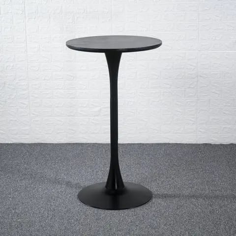 Club Bar High Round Table Black