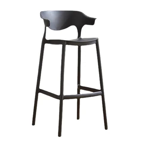 Backrest High stool Plastic Bar Chair