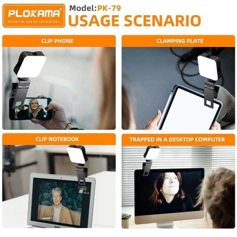 Plokama LED Video Light With Holding Clip PK-79