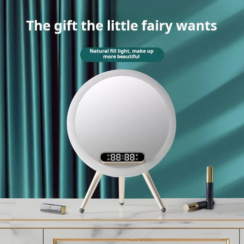 Q6 New LED Makeup Mirror with Bluetooth Speaker, Phone Stand and Charging