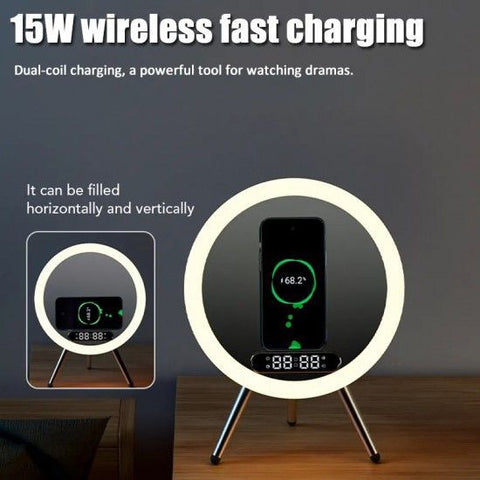 Q6 New LED Makeup Mirror with Bluetooth Speaker, Phone Stand and Charging