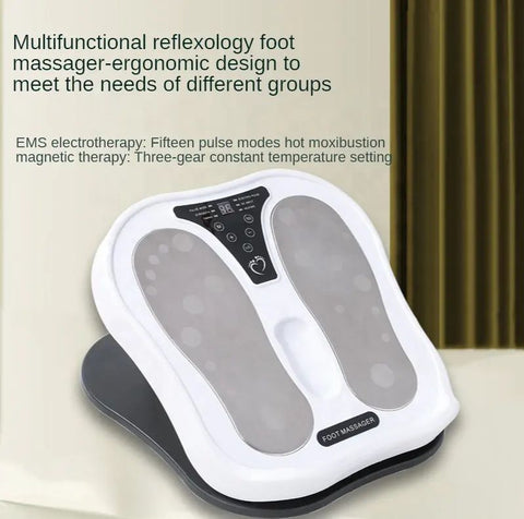 Electric Foot Massager EMS Booster Foot Leg Blood Circulation Pain Relief+Remote