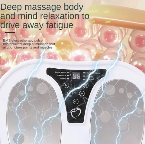 Electric Foot Massager EMS Booster Foot Leg Blood Circulation Pain Relief+Remote
