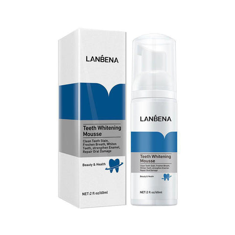 LANBENA Tooth Whitening Oral Care Foam Toothpaste Teeth Cleansing Mousse 60ml.