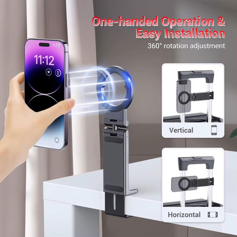 Travel Phone Holder Flight Phone Holder 360° Rotatable for iPhone