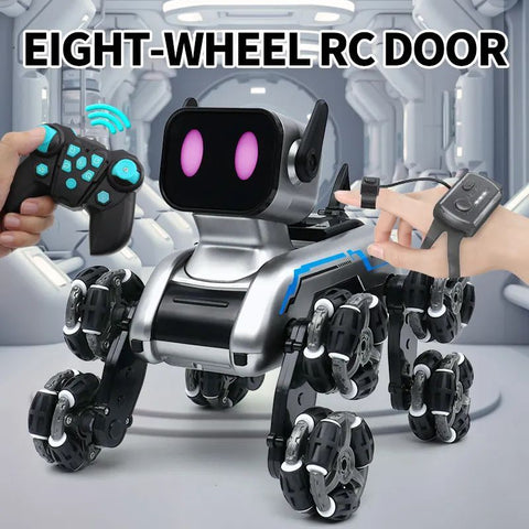 8WD Remote Control Car for Boys Toys Age 4-6, 2.4Ghz Gesture Sensing Stunt Rc Cars Dog for Kids 8-10