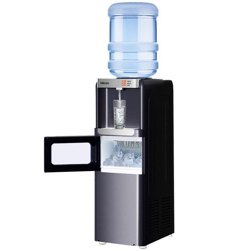 Water Dispenser with Ice Maker Function, Top Loading Hot and Cold Water Cooler for 5 Gallon Bottle - Hicon