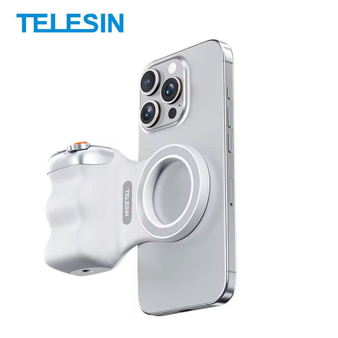 TELESIN Fun Shot Magnetic Phone Camera DSLR Style Shutter Grip for iPhone & Android with Detachable Wireless Shutter Button - MFI Certified