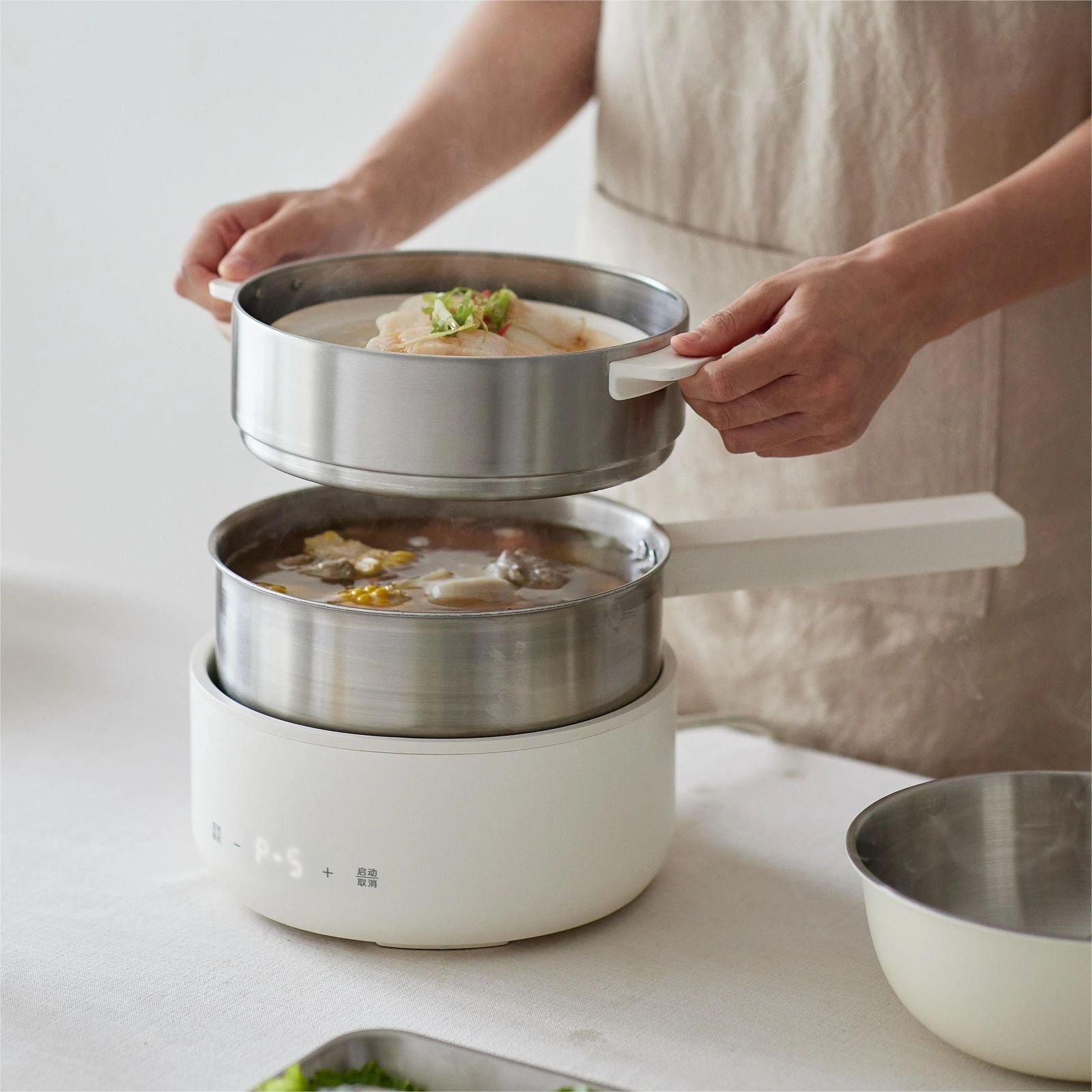 Olayks 2.5L Electric Multifunction Detachable Cooker with Steamer
