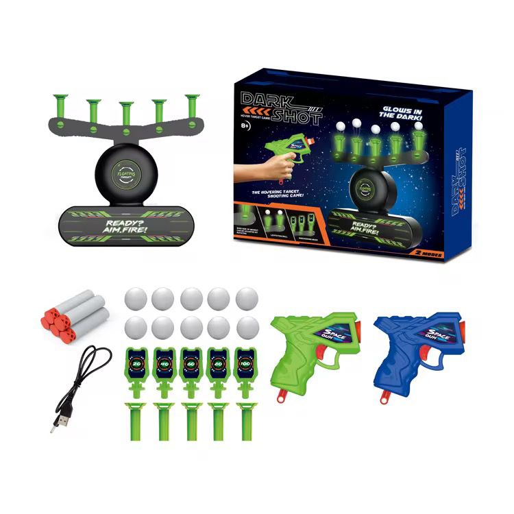 Glow in The Dark Luminous Electric Floating Target Practice Hover Ball Shooting Game for Kids with Foam Bullets