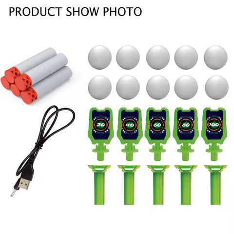 Glow in The Dark Luminous Electric Floating Target Practice Hover Ball Shooting Game for Kids with Foam Bullets