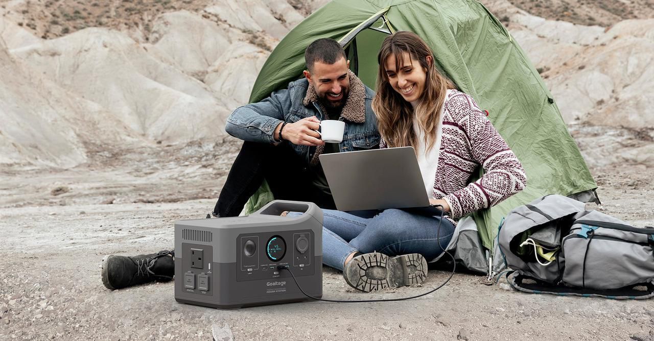 Goaltage PS01 ChargeMax 700W Portable Power Station with Powerful Battery, Flash Light, LCD Display