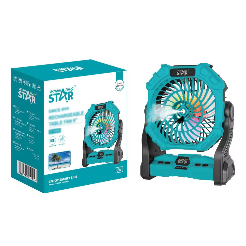 WINNING STAR Portable USB Charging Electric Fans Outdoor Camping Fan 9 Hours
