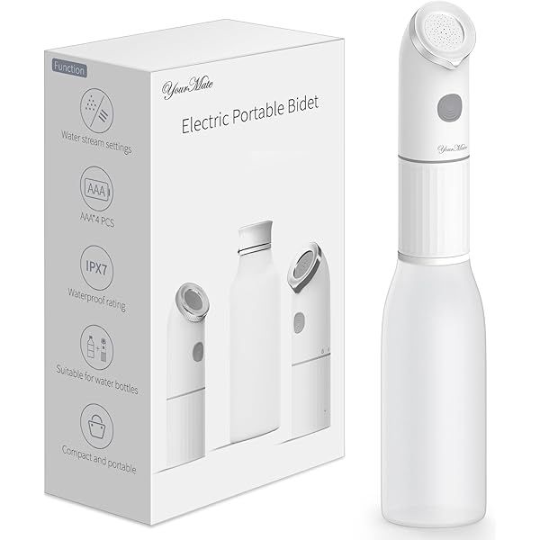 Portable Bidet for Travel & Home Use - 350ML High Pressure Handheld Bidet with Rechargeable Electric Pump