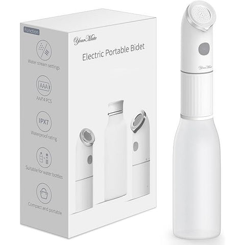 Portable Bidet for Travel & Home Use - 350ML High Pressure Handheld Bidet with Rechargeable Electric Pump