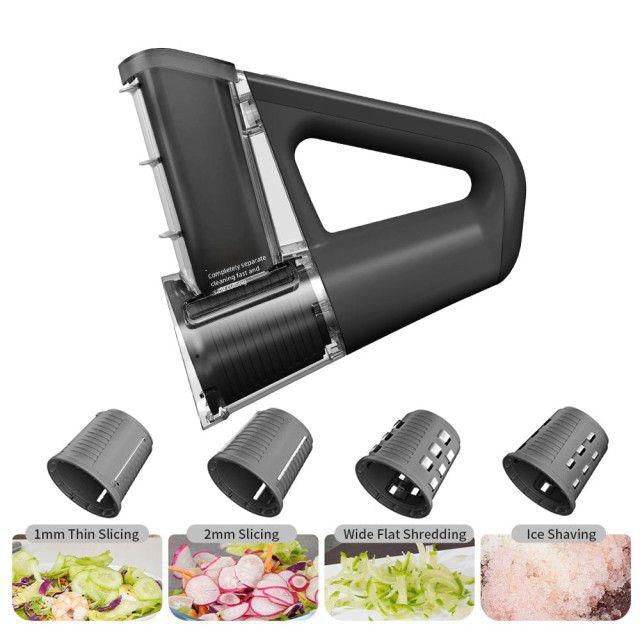KEOUKE Electric Handheld Cordless Food Slicer/Grater/Shredder/Ice Shaver