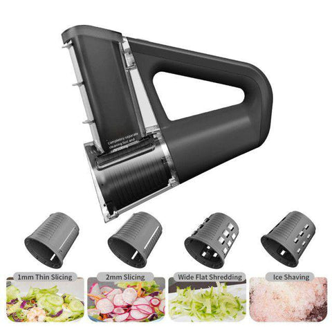 KEOUKE Electric Handheld Cordless Food Slicer/Grater/Shredder/Ice Shaver