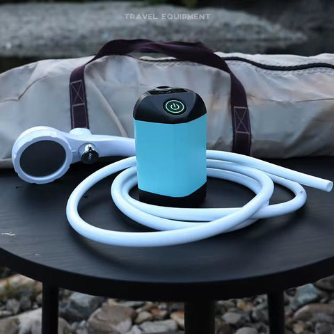 Portable Camping Shower - Rechargeable Outdoor Camp Shower with Pressurizer & 4500mAh Battery Pump IPX7 Waterproof for Camp