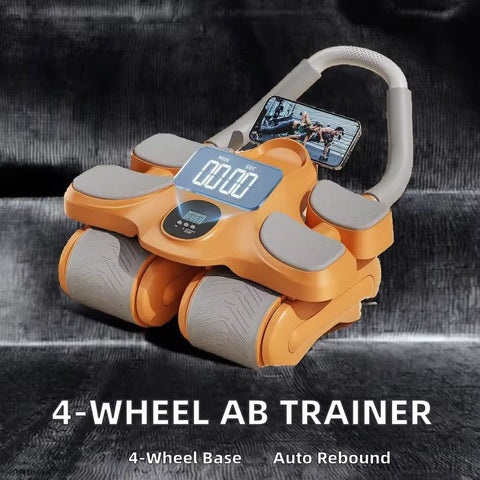 4-Wheeled Abdominal, Fitness Belly Rolling Wheel-4 Elbow Support, 290MM Widened Wheel Base