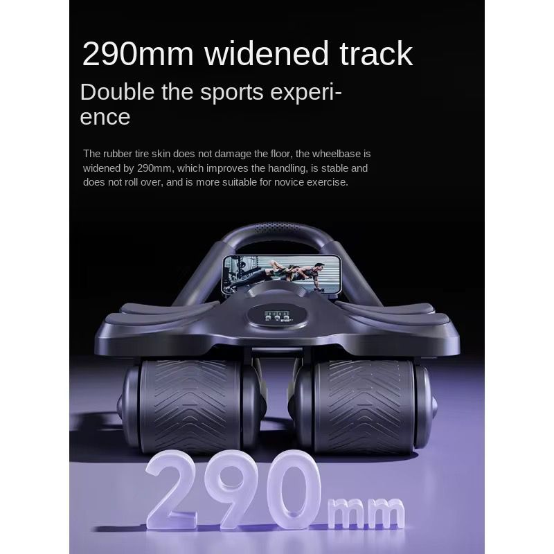 4-Wheeled Abdominal, Fitness Belly Rolling Wheel-4 Elbow Support, 290MM Widened Wheel Base
