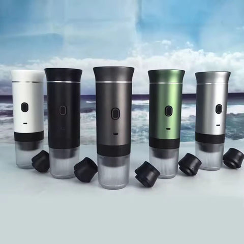 Portable Electric Pod Coffee Maker, Battery Powered for Camping and Travel, 12V Car Coffee Maker