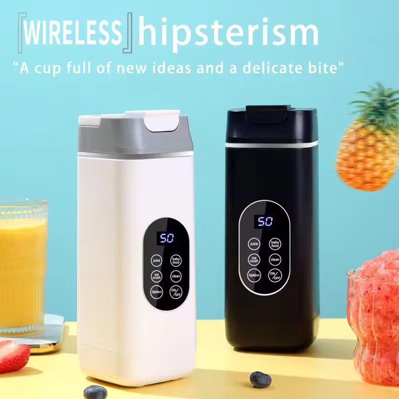 14 oz Mini Portable Blender, USB-C Rechargeable & Self Cleaning, Self Cleaning Electric Protein Shaker