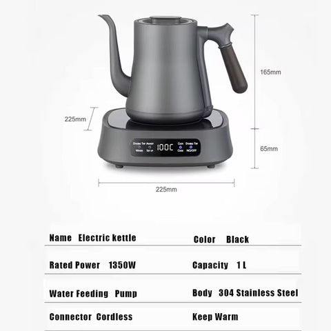 Olmecs Household Tea Hot Water Gooseneck Glass Electric Kettle