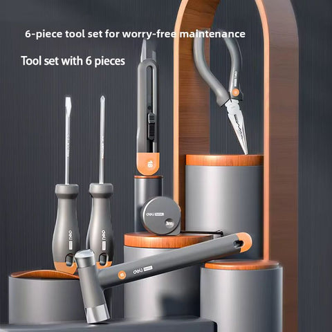 Deli Basic Household Tool Kit with Elegant Gift Package, Sleek and Stylish Tool Set for Home, Garage