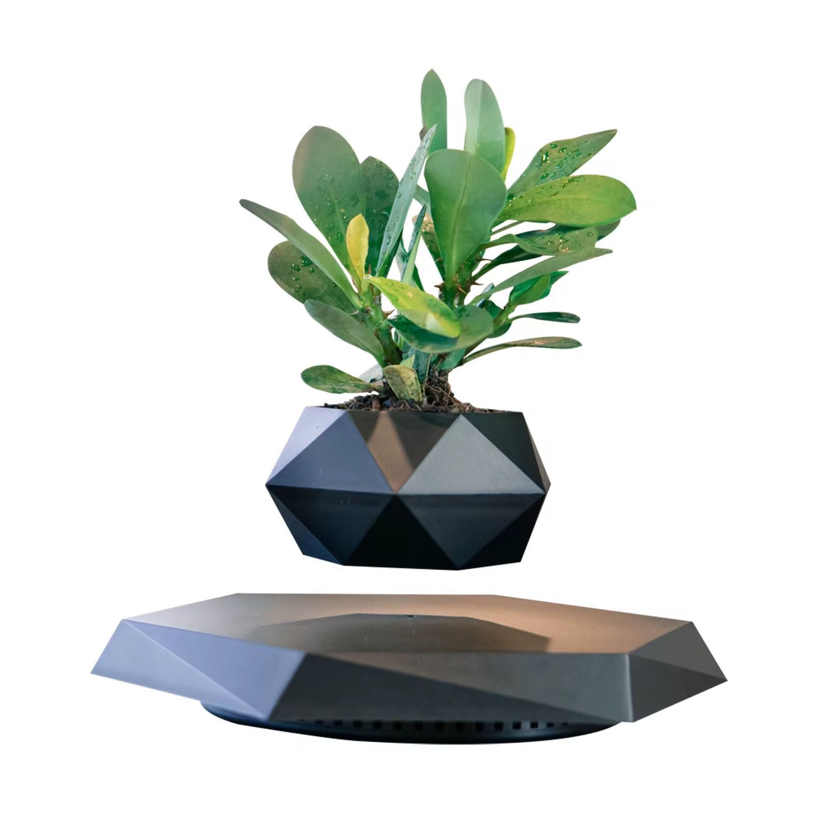 Levitating Plant Pot, Magnetic Levitation Flower Pot Rotating Planters Suspension Floating Plant
