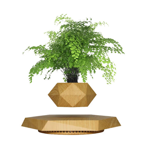 Levitating Plant Pot, Magnetic Levitation Flower Pot Rotating Planters Suspension Floating Plant