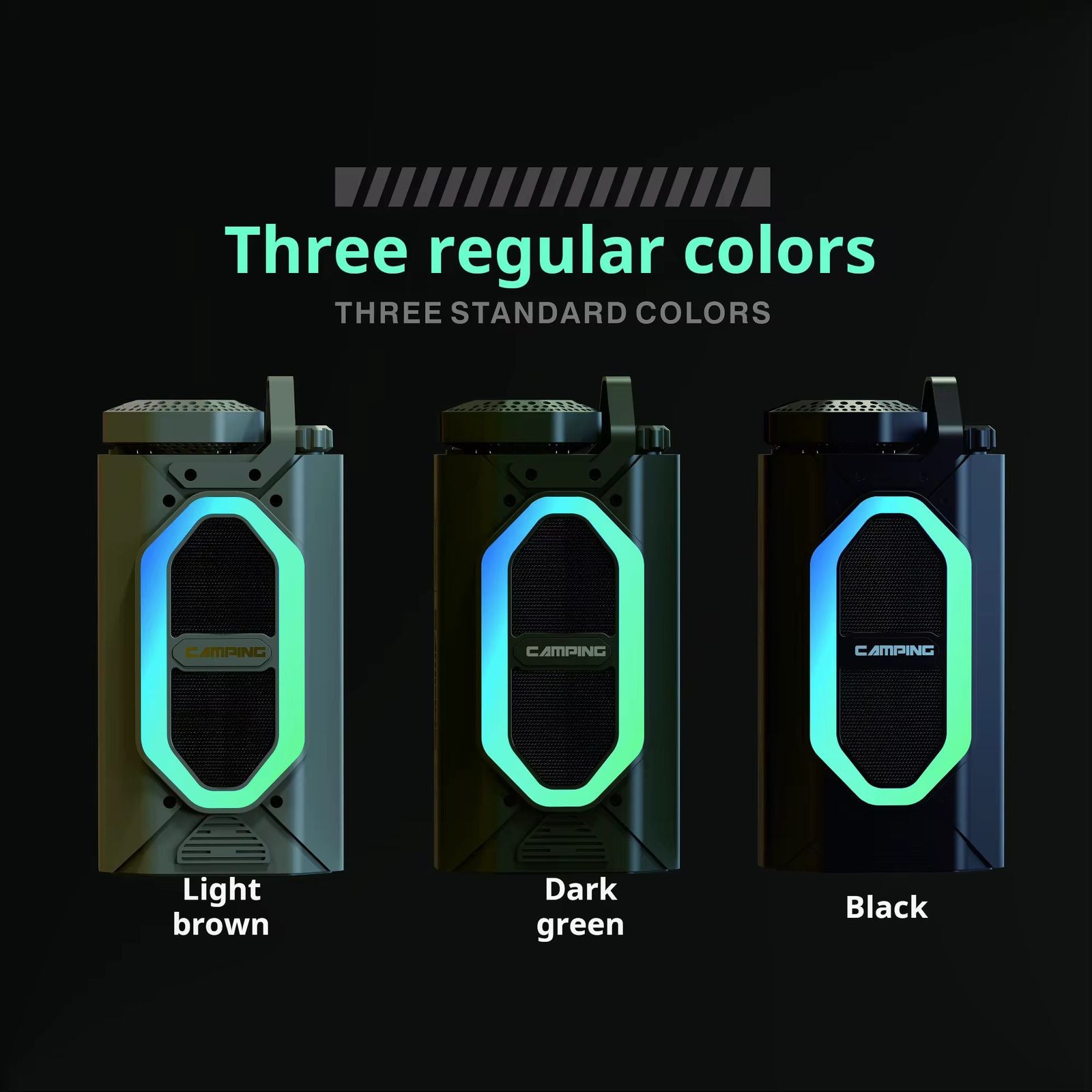 New Wireless Bluetooth Speaker Outdoor Waterproof Portable Subwoofer Colorful RGB Atmosphere Light Gaming Speaker