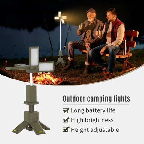 Telescopic Camping Lantern 14000mAh Rechargeable Built-in Magnetic Base Outdoor LED Flashlight for Hiking Fishing Tent Emergency