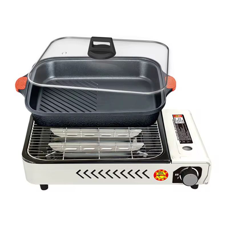 Portable Gas Deep Fryer with Non-Stick Pan