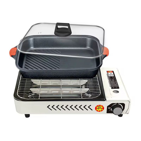 Portable Gas Deep Fryer with Non-Stick Pan